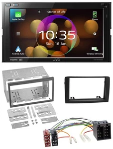JVC DAB MP3 2DIN Bluetooth USB Autoradio für Fiat Idea ab 05 schwarz - Bild 1 von 10