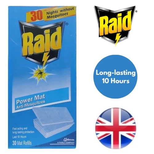 Raid 30 x Refill Mat Tablets Electric Plug Mosquito Repellent Insect killer Bite - Image 1 of 1