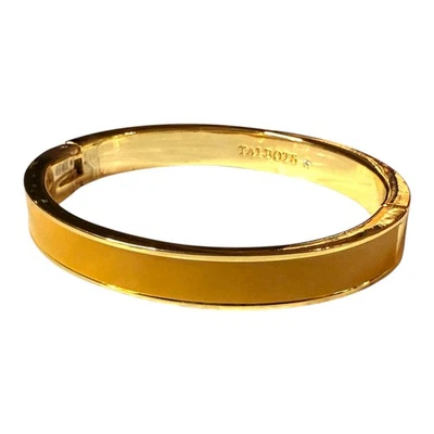 Brazalete vintage Talbots esmalte amarillo para mujer tono dorado cierre a presión Y2K Foto 1 de 4
