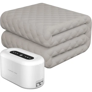 U-BOSS INC wasserbeheizte Matratzenauflage für Betten mit Timer, grau, 60" x 70" QUEEN - Bild 1 von 10