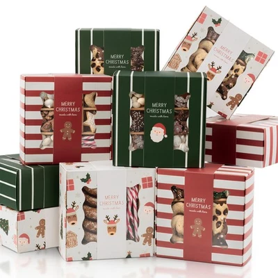Beautiful Christmas Cookie Boxes Set Of 9 - Cute Containers Are Perfect To Sh... - Image 1 of 4