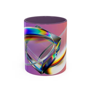 Kaffeebecher mit buntem geometrischem Akzent | Einzigartiges Geschenk für Künstler, Zuhause [...] - Bild 1 von 33