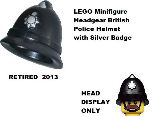 LEGO Minifigura Tocado Casco de Policía Británica con Insignia Plateada Armadura de Batalla Foto 1 de 1