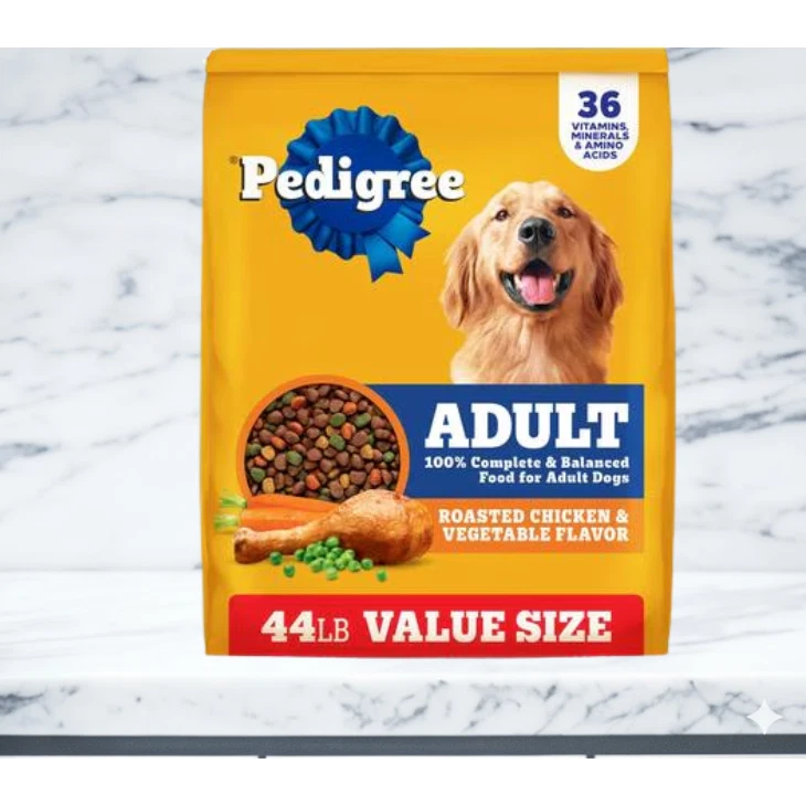 Comida seca para perros adultos Pedigree, sabor pollo y verduras, 44 lb - ENVÍO RÁPIDO Foto 1 de 1