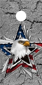 American Flag Eagle Star cornhole board game decal wraps - Picture 1 of 1