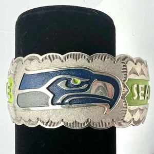 NFL Seattle Seahawks Collectible Native American Hand Crafted Cuff Bracelet - Picture 1 of 8