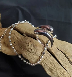 Sterling Silber Armband & Ring Set. Gestempelt 925 - Bild 1 von 7