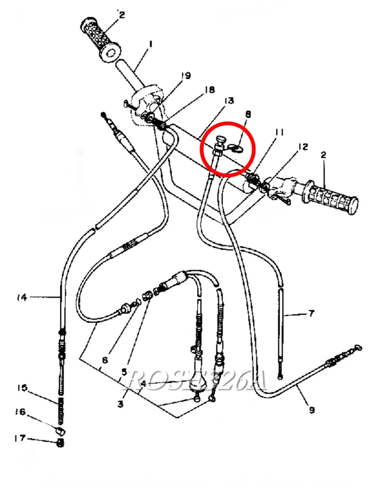 Cable de arranque obturador para Yamaha Tri Moto 125 175 YT125 YT175 Foto 1 de 1
