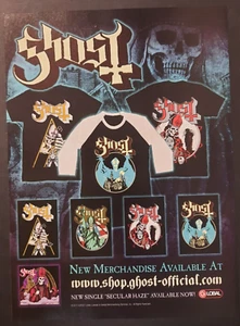 GHOST "2013 Merchandise T-Shirt Designs" hard to find ~ Magazine Print/Promo Ad - Picture 1 of 1