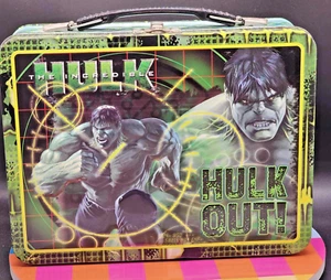 The Incredible Hulk HULK OUT! Marvel Metal Tin Lunchbox 2008 - Picture 1 of 8