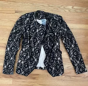 bebe lace suit jacket XS Nude & Black - Picture 1 of 7
