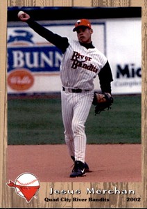 2002 Quad City River Bandits Grandstand #5 Jesus Merchan Maracay Venezuela Card