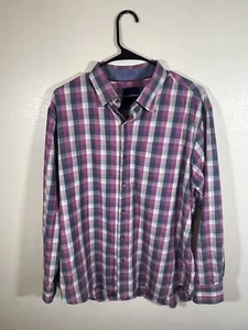 Camicia uomo Tommy Bahama con bottoni taglia grande a quadri rosa grigio bianco - Foto 1 di 3