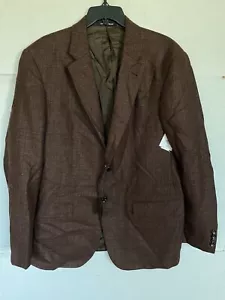EMPORIO ARMANI SUIT JACKET WOOL G LINE DECO MENS SIZE 54 (US 46) BROWN NWOT - Picture 1 of 5