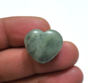 Fantastic Rare Milky Aquamarine Heart Shape Cabochon 25.55 Crt Loose Gemstone - Picture 1 of 6