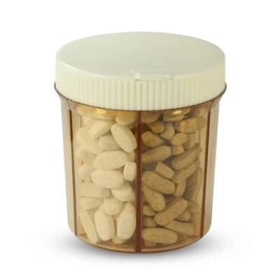 Vitanizer Vitamin & Pill Organizer - 6 Compartment Turn Lid Case - Image 1 of 4