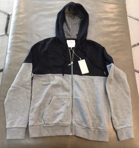 NWT Alternative Apparel Mens Hoodie Sweatshirt Jacket Gray Navy Medium $105 - Picture 1 of 5