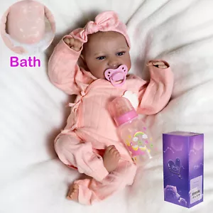 Waterproof Reborn Baby Dolls Lifelike Newborn Girl Gift Full Body Vinyl Silicone - Picture 1 of 8
