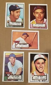 1952 Topps Reprint 5 card lot w/ Hoyt Wilhelm #392 / OC CREASE / 1983 Topps Set - Picture 1 of 6