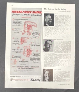 Walter Kidde Co Vintage Print Ad Fire Extinguisher Trigger Finger Control Lewyt - Picture 1 of 2