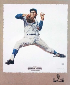 Sandy Koufax Los Angeles Dodgers Lithograph By Michael Mellett - Picture 1 of 1