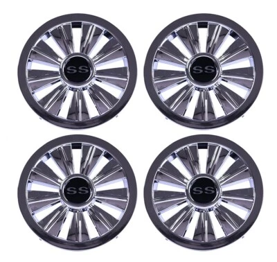 Cubiertas de rueda cromadas de carro de golf de 8' tapacubos para llantas de stock EZGO Club Car Yamaha Foto 1 de 4