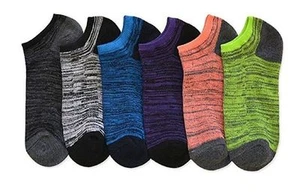 6-12 Packs Cool Socks Sport Womens Size 9-11 No Show NWT#70033D Space Dye - Picture 1 of 12