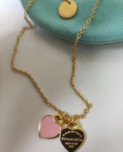 tiffany co pink heart necklace - Picture 1 of 5
