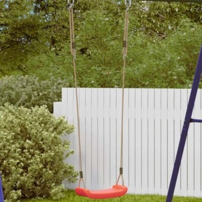 Garden Swing w/ Adjustable Rope Seat for Kids Climbing Playground seat Play Den - Image 1 of 3