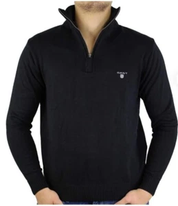 Pullover Gant con Zip Nero 100% Originale Autunno/Inverno - Imagen 1 de 1