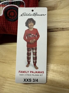 2- Eddie Bauer Kids' Holiday Family Sleep Set, Size XXS 3/4 - Picture 1 of 5