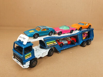 Matchbox Super Kings K 3 Bedford transporter K10 Car bedford courier mit 5 autos - Bild 1 von 4