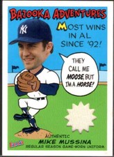 Mike Mussina Uni Card 2004 Bazooka Adventures Relics #MCM 