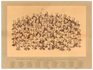 1878 Retrato de Sacramento 'Padres Fundadores' Sociedad de Pioneros de California - Imagen 1 de 1