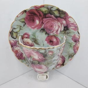Formalities by Baum Bros Tea Cup & Saucer Night Light With Floral Design Works - Picture 1 of 5