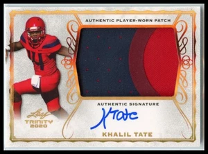 2020 Leaf Trinity #PA-KT1 Khalil Tate 3 Color Patch Autographs - Picture 1 of 2