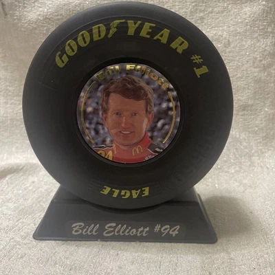 Bill Eliott #94 NASCAR 1997 Fototire Collectible Mini Goodyear  Tire with Stand  - Image 1 of 4