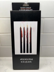 Halloween Bloody Candles 4PCS 10 Inches NEW - Picture 1 of 2
