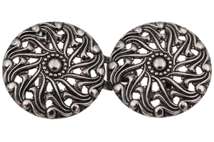 hübsche silber Trachten Schliesse Metall 58mmx29mm Steg 25mm - Bild 1 von 2