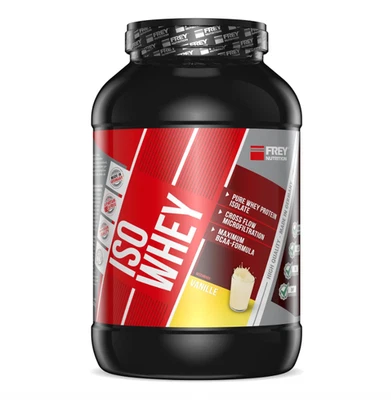 FREY Nutrition ISO WHEY (Vanille, 2300 g), über 25% iger BCAA-Anteil