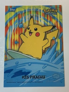 2000 Topps Pokemon TV Surfing Pikachu #25 Stick-Ons 8 of 10 (A) - Picture 1 of 2
