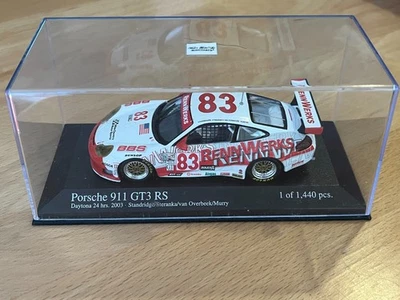 1/43 Minichamps Porsche 911 GT3 RS Daytona 2003 Rennwerks diecast MIB - Image 1 of 3