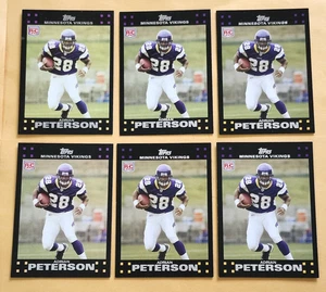 2007 Topps ADRIAN PETERSON 6 ROOKIE CARD LOT Vikings #301 - Picture 1 of 2