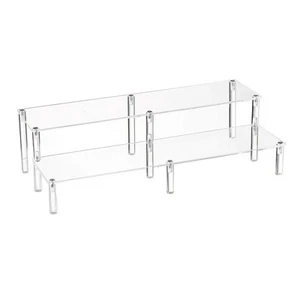 2 Tier Clear Acrylic Display Stand Cupcakes Holder, Dessert Display Riser for... - Picture 1 of 8