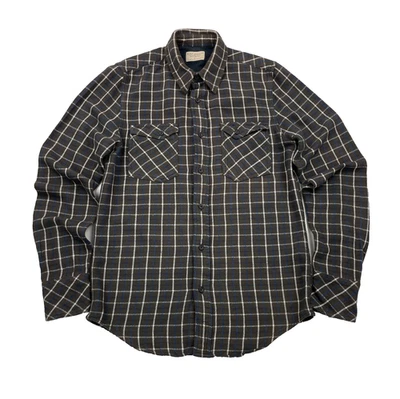Nudie Jeans Shirt Men's Small Brown Plaid Long Sleeve GUNNAR ROPE TWILL CHECK - image 1 of 4