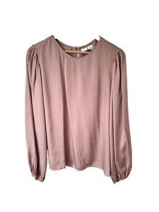 Velvet By Graham & Spencer Dusky Pink Blouse Size Large Long Sleeves NWT - Picture 1 of 8