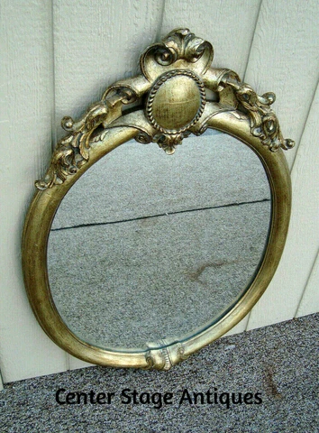 59284 Oval  Decorator Mirror in Fancy Picture Frame Cover