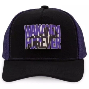 MARVEL Disney World Essentials Black Panther Wakanda Forever Snap-Back Hat Adult - Picture 1 of 3
