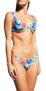 MILLY SWIMSUIT CABANA DAHLIA FLORAL BIKINI TOP+BIKINI BOTTOM 2 PIECE SMALL NWT - Picture 1 of 22