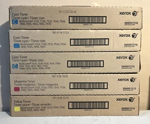5 Original Xerox 006R01514 006R01515 006R01516 Toner & 3 008R13061 Abfallkästen - Bild 1 von 12
